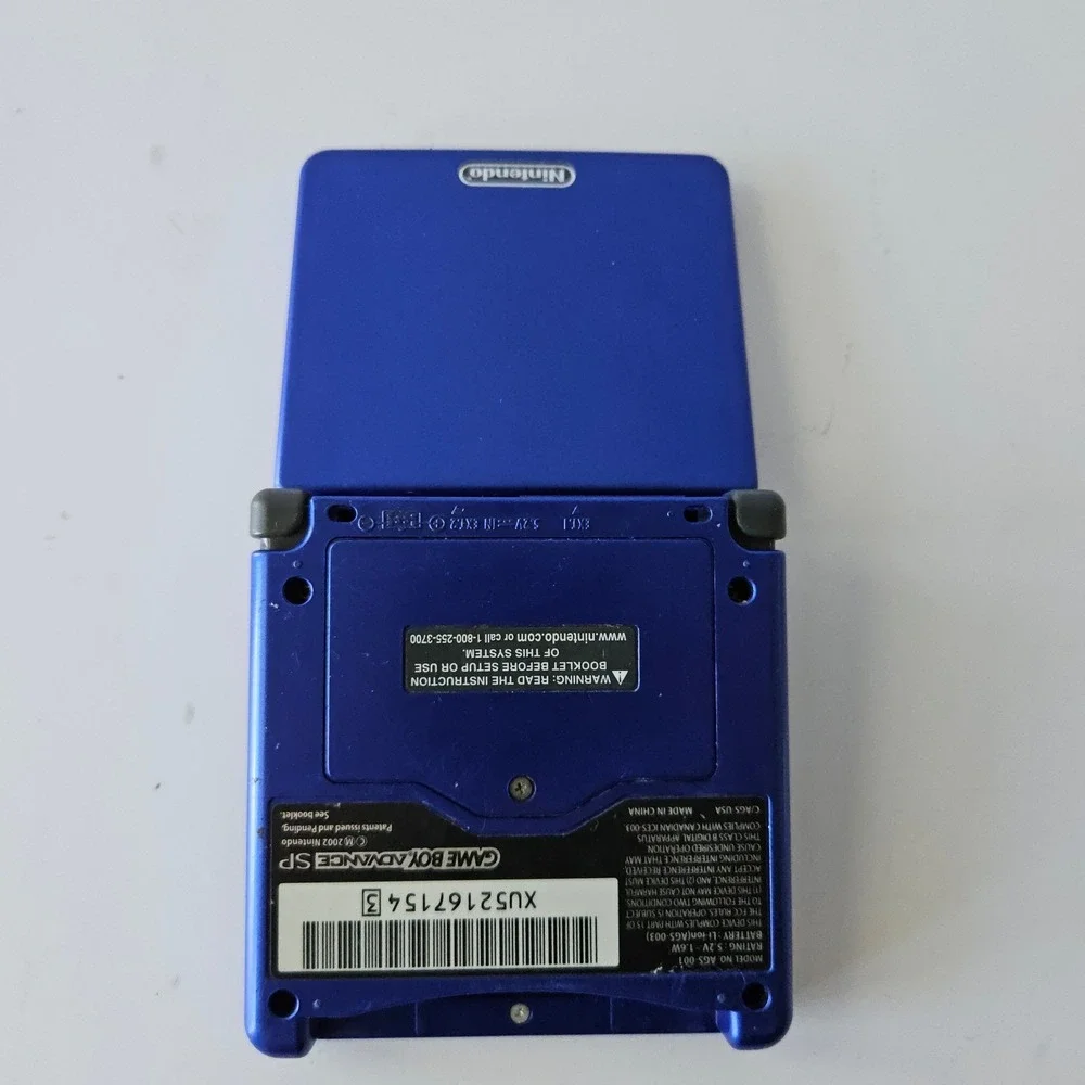 Nintendo Game Boy Advance SP & Pokémon Blue Edition 1998 Game Cartridge - TESTED